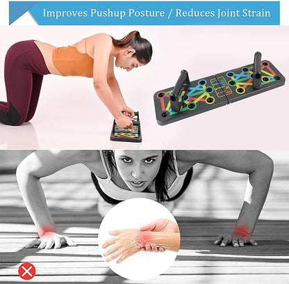 14-in-1 Color-Coded Pushup Board | Home Workout & Muscle Training System